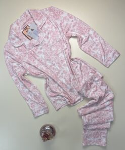 Pyjama haut manche longue boutonnée " Rose " - H -