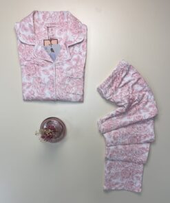 Alternative view of Pyjama haut manche longue boutonnée " Rose " - H -