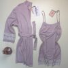 Ensemble nuisette peignoir " Bois de rose "