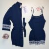 Ensemble nuisette peignoir " Bleu "
