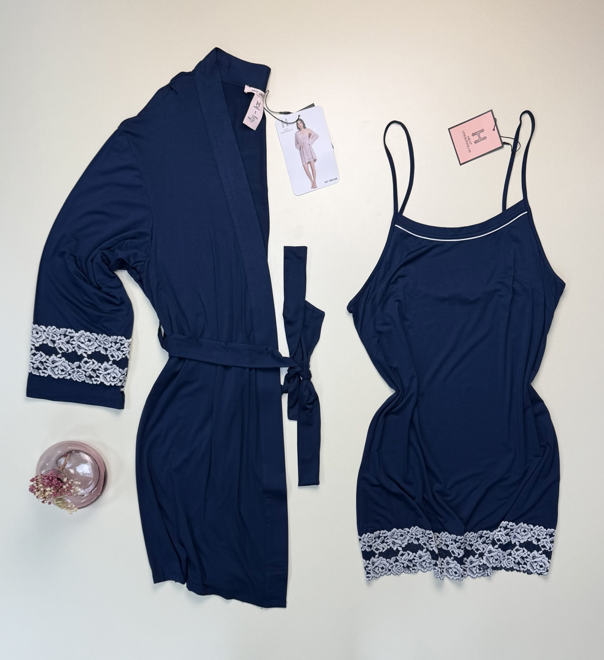 Ensemble nuisette peignoir " Bleu "