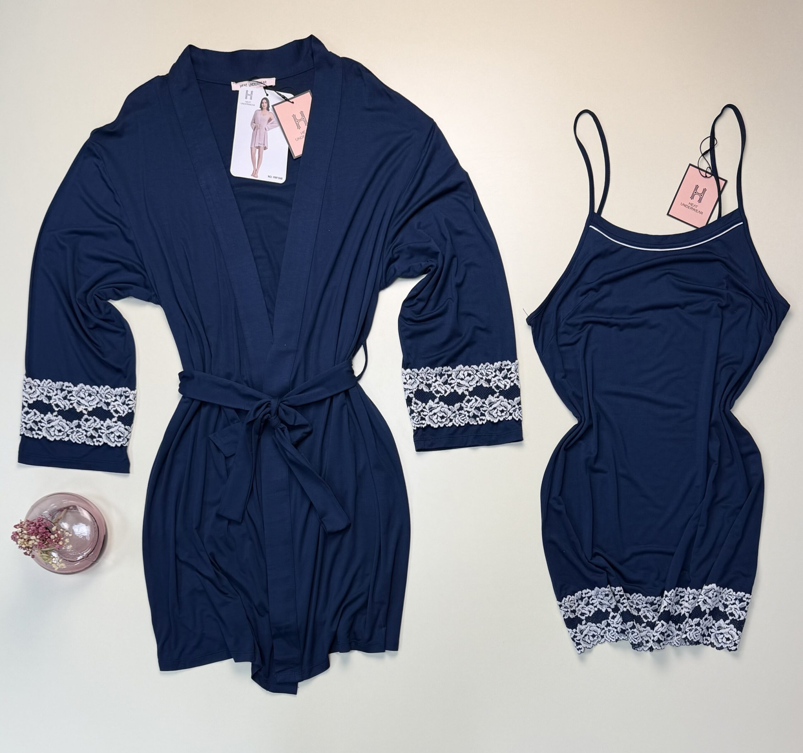Ensemble nuisette peignoir " Bleu " – Image 2