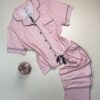 Pyjama boutonnée haut demi manche -H- " Rose "