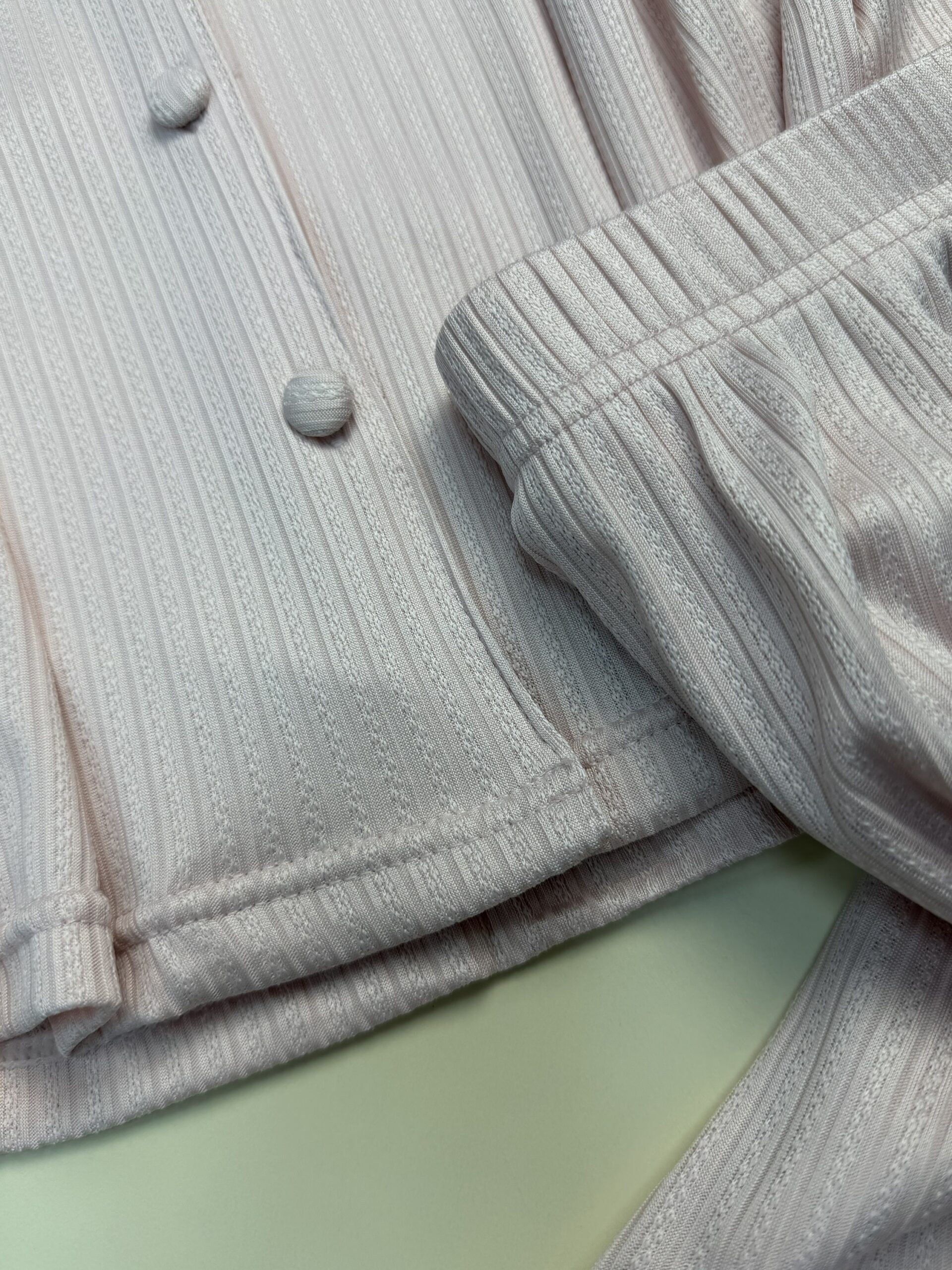 Pyjama boutonnée haut demi manche -H- " Rose " – Image 4