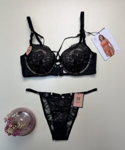 Alternative view of Ensemble 2pcs -H- Push up " Noir "