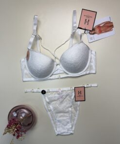 Alternative view of Ensemble 2pcs -H- Push up " Blanc "