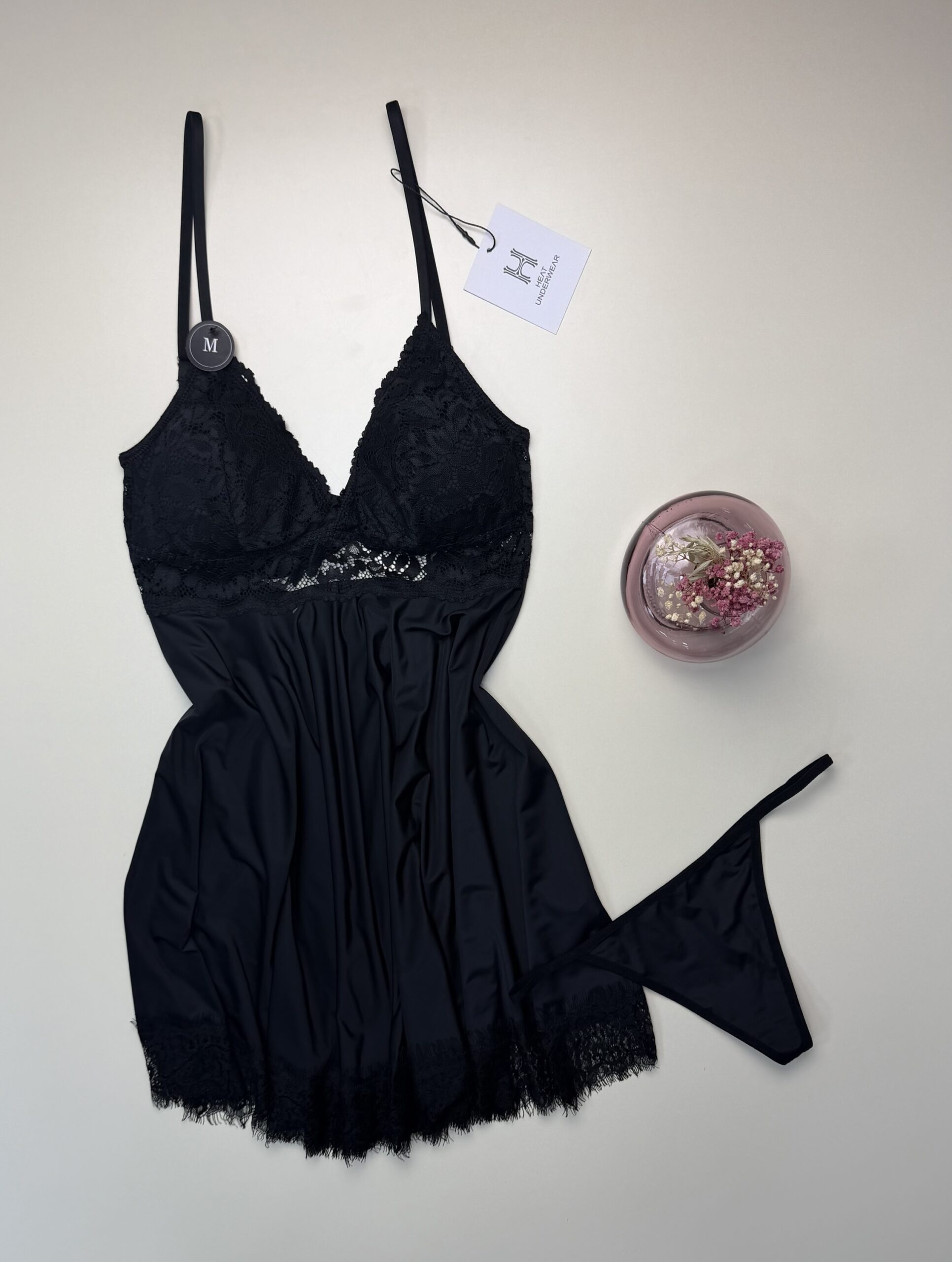 Nuisette + Bas H " Noir "