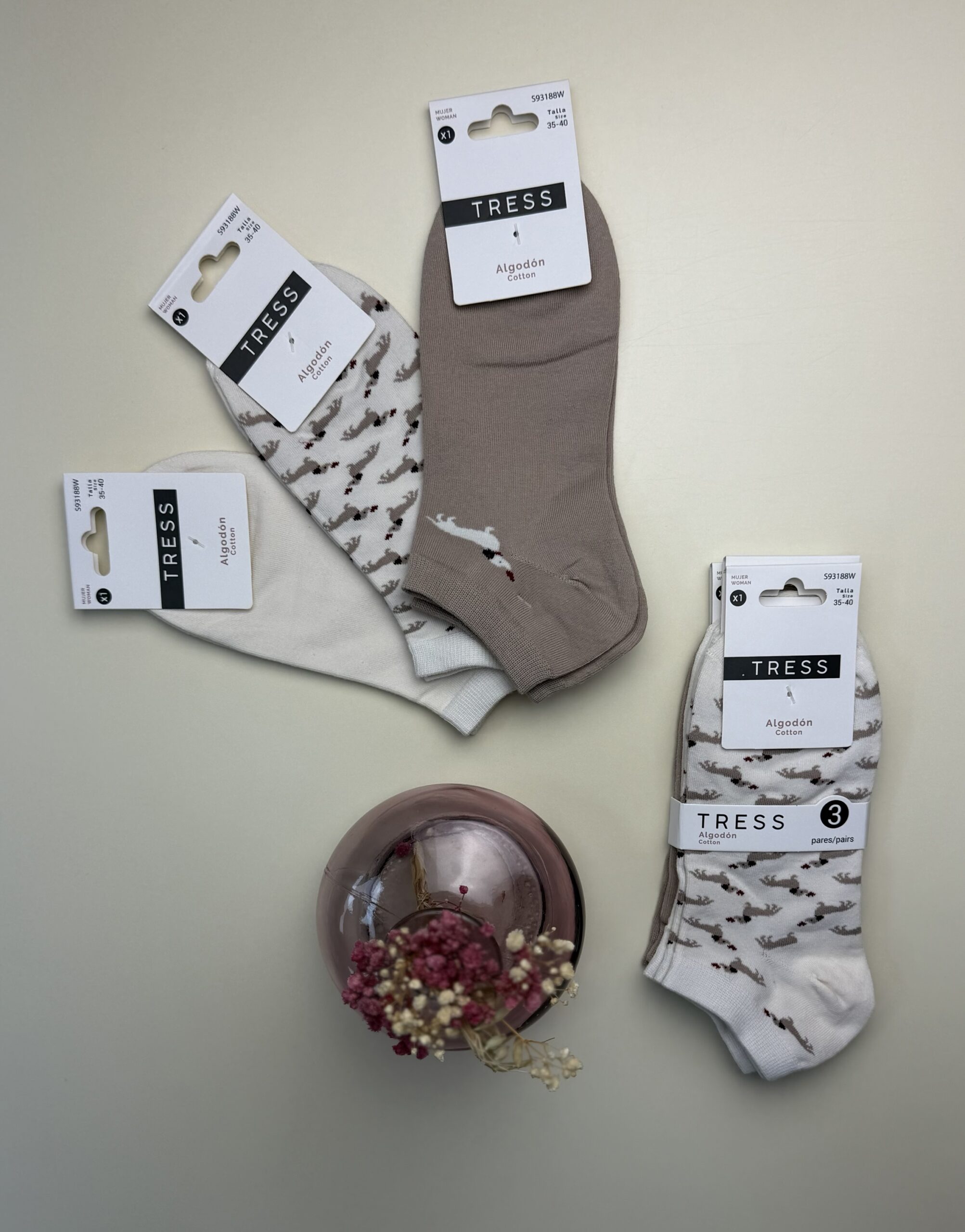 Pack de 3 chaussettes tress