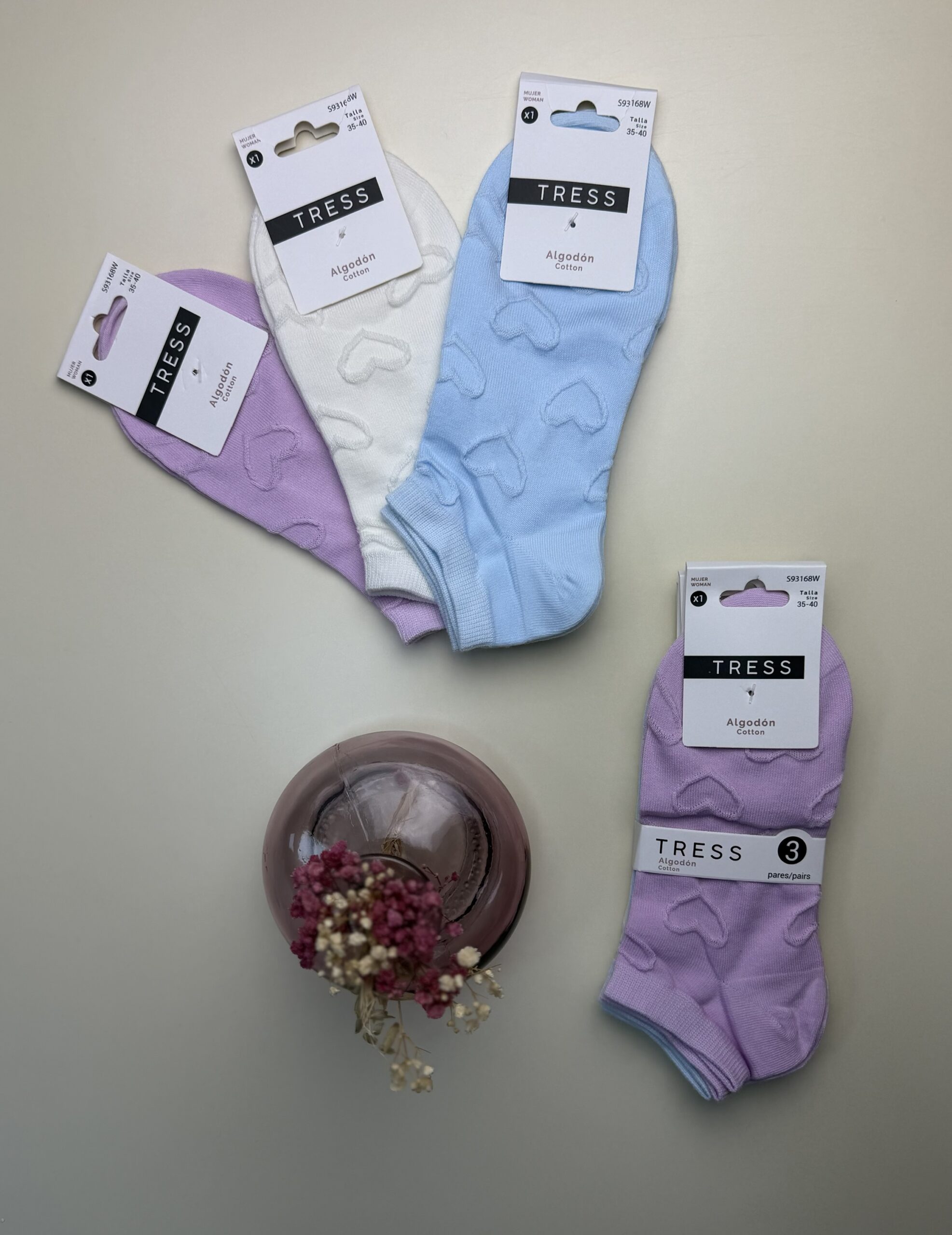 Pack de 3 chaussettes tress