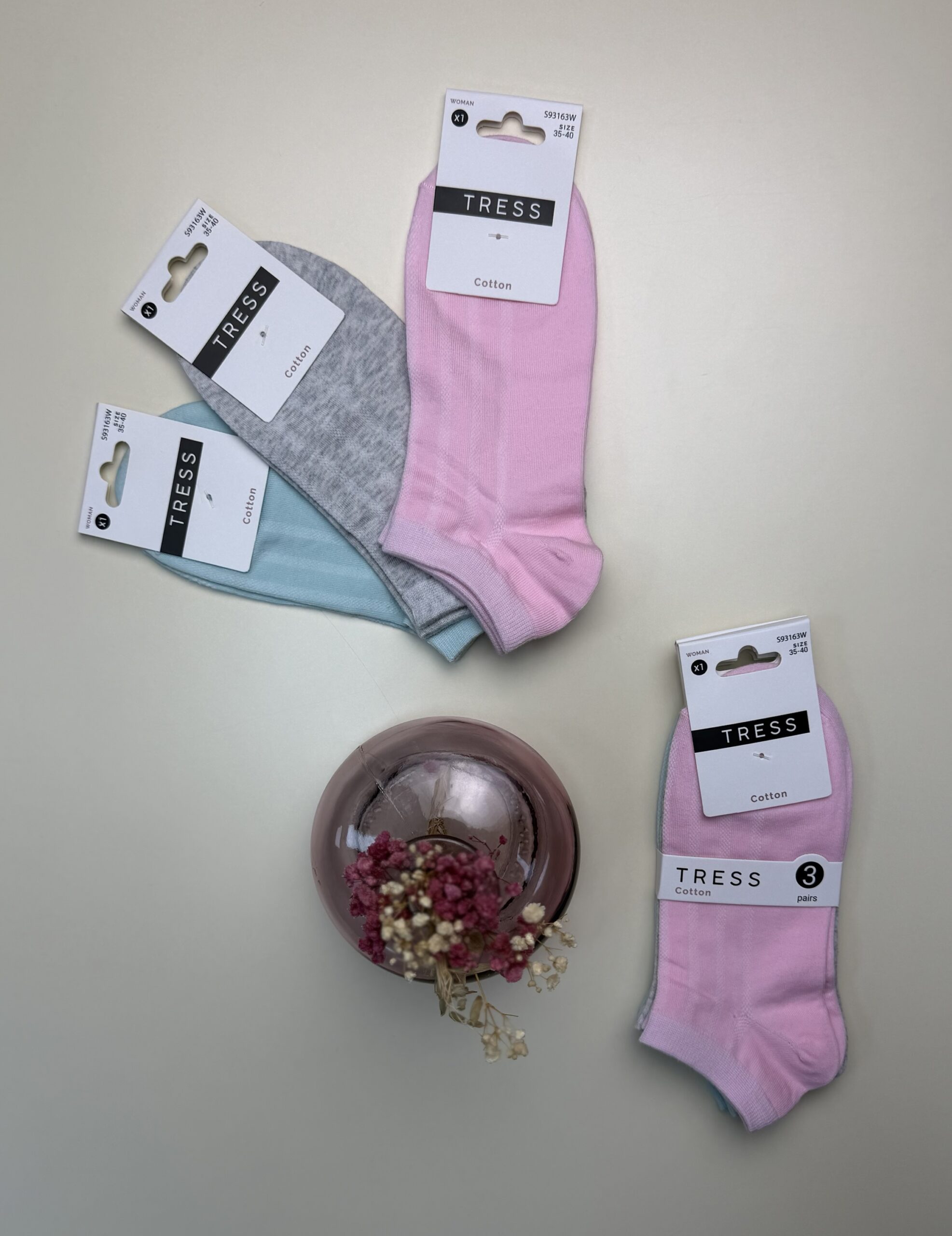 Pack de 3 chaussettes tress