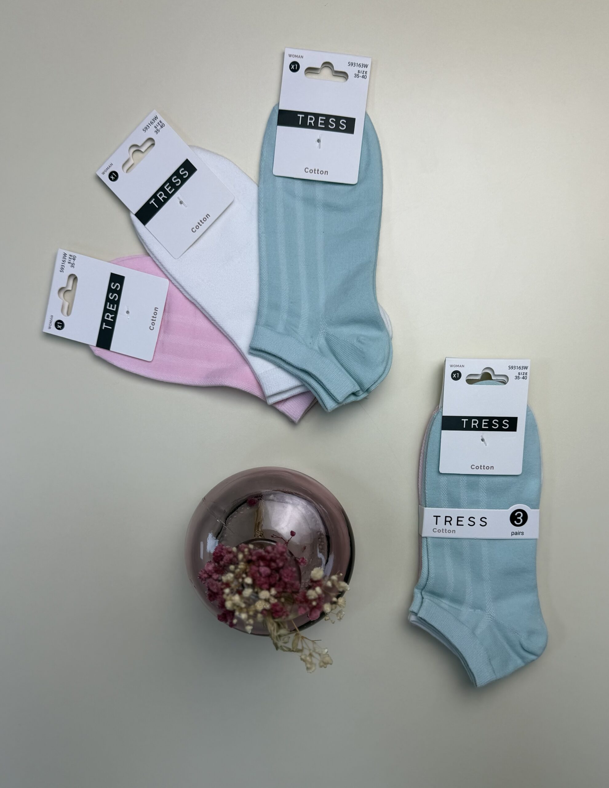 Pack de 3 chaussettes tress