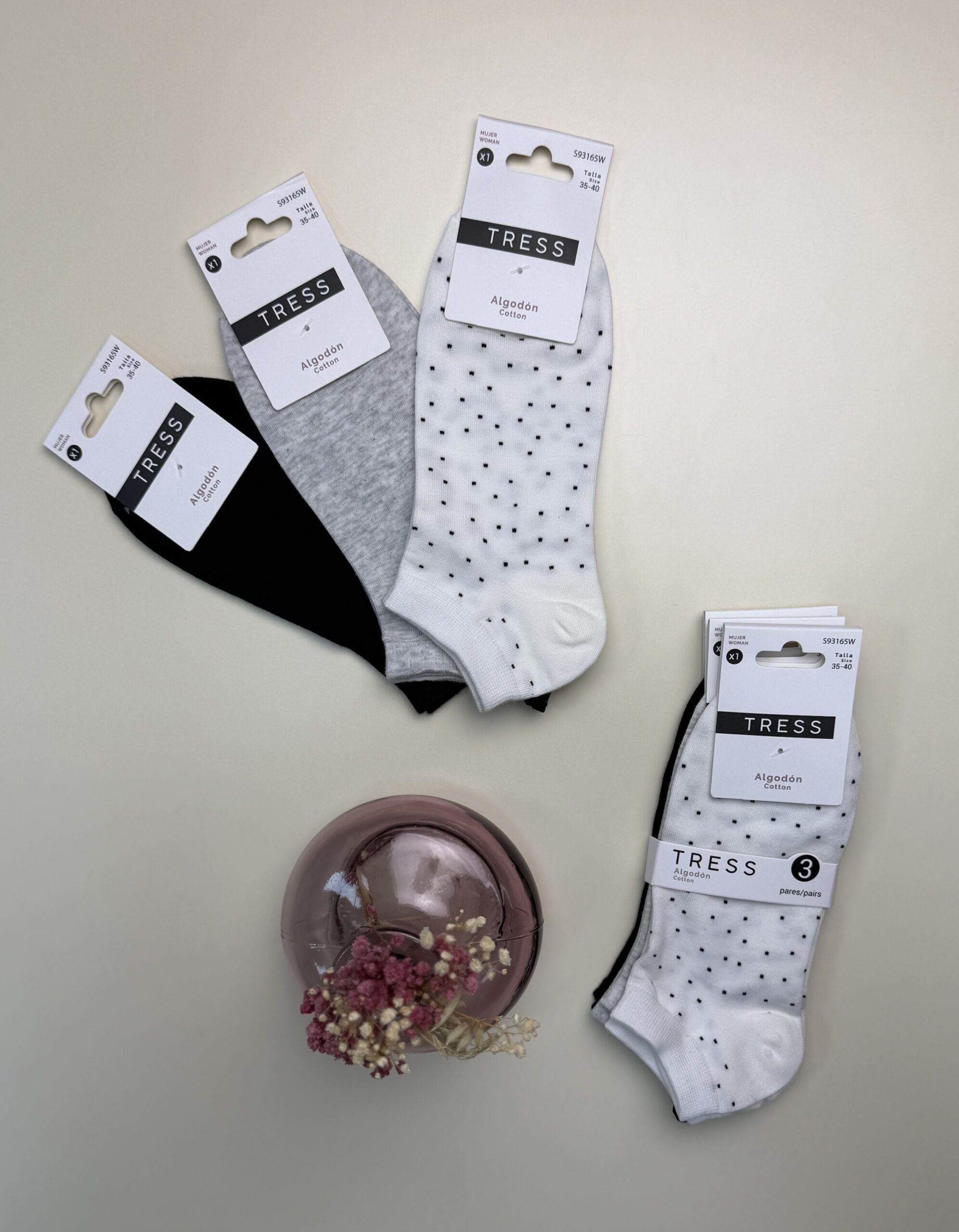 Pack de 3 chaussettes tress