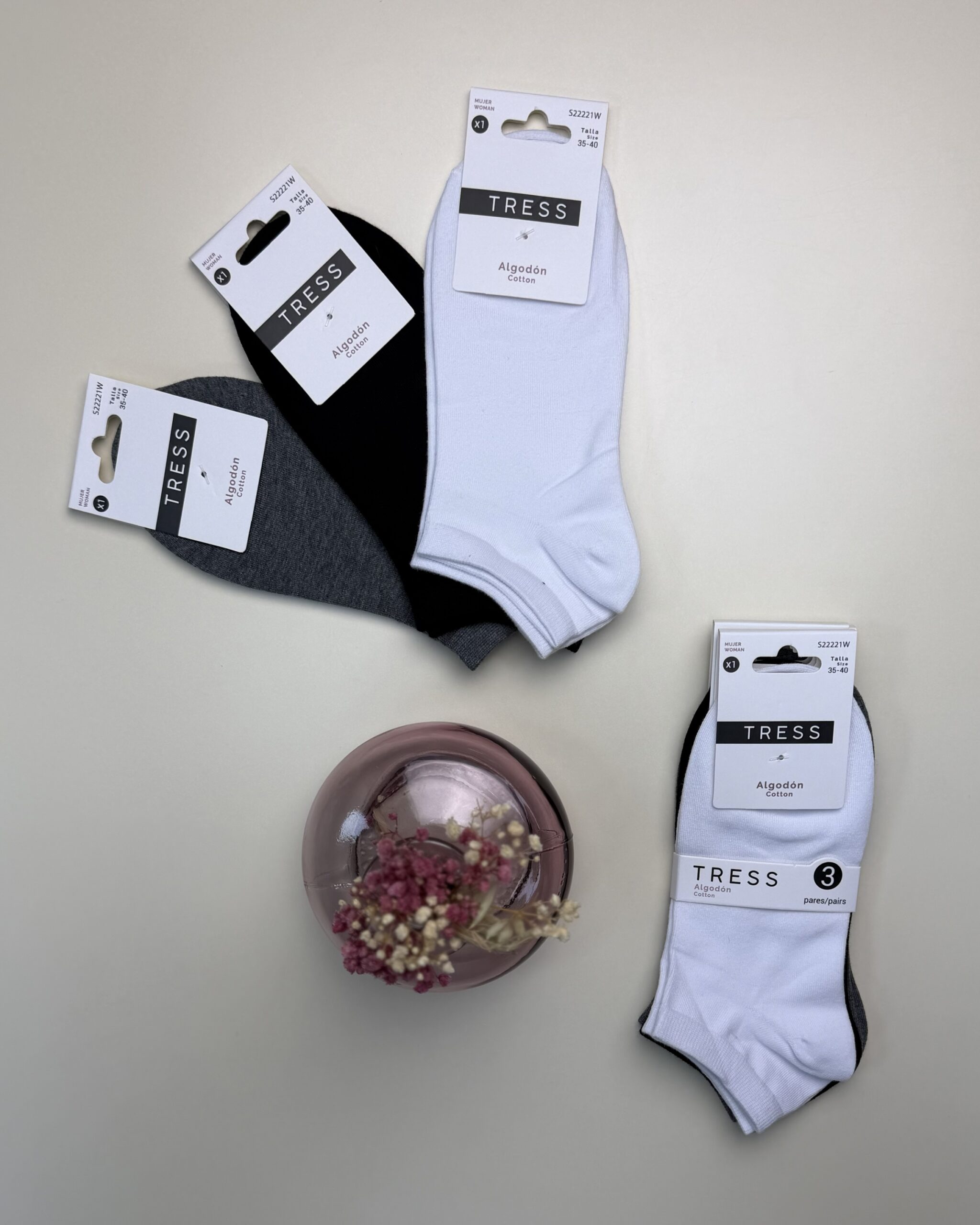 Pack de 3 chaussettes tress