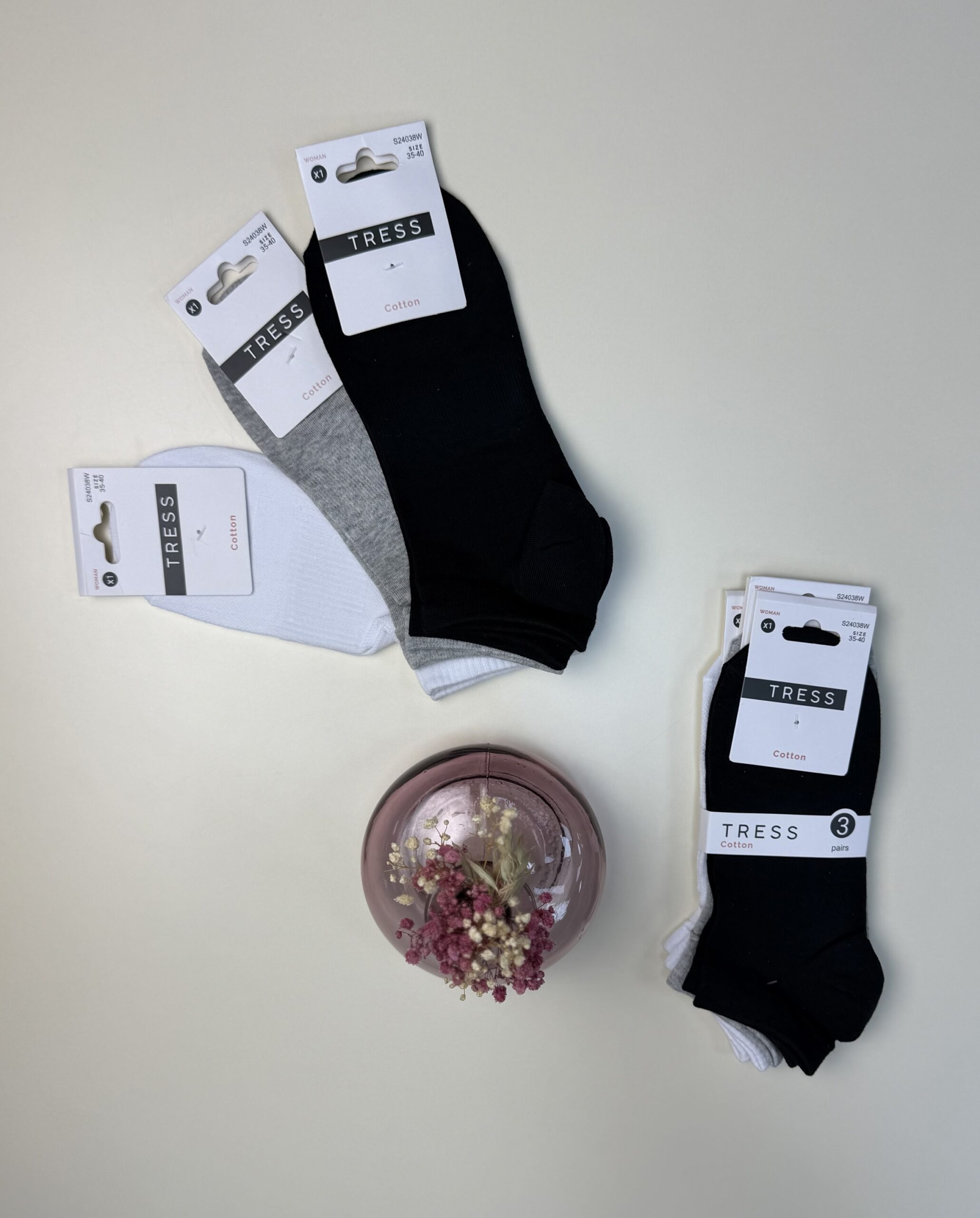 Pack de 3 chaussettes tress