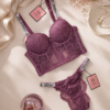 Ensemble corset H " Bois de rose "