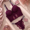 Ensemble corset H " Aubergine "