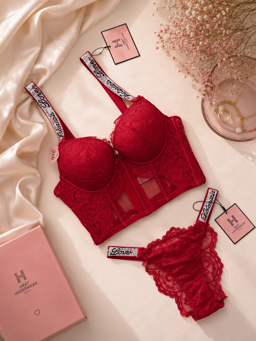 Ensemble corset H " Rouge "