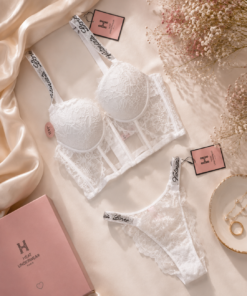 Ensemble corset H " Blanc "