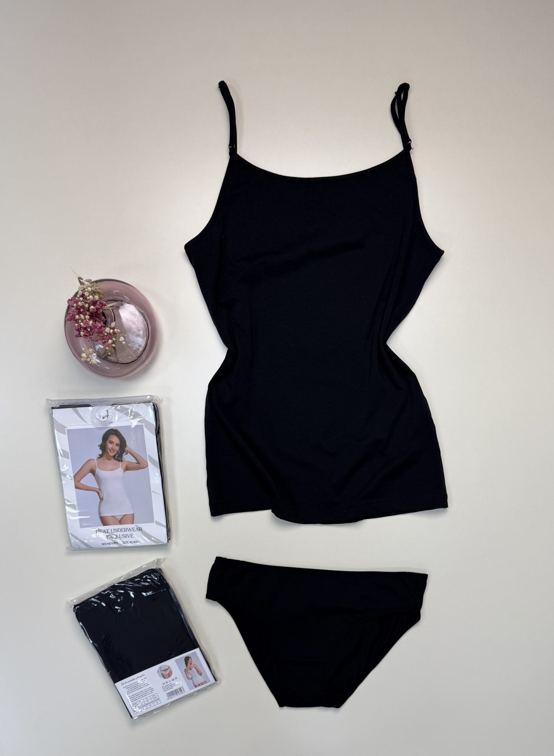 Bustier+bas H - coton - " Noir " – Image 2