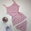Bustier+bas H - coton - " Rose "