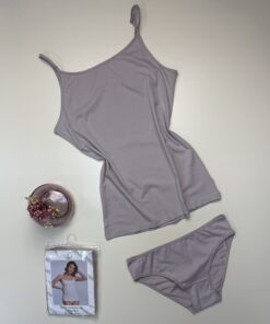 Bustier+bas H - coton - " Beige foncé  "