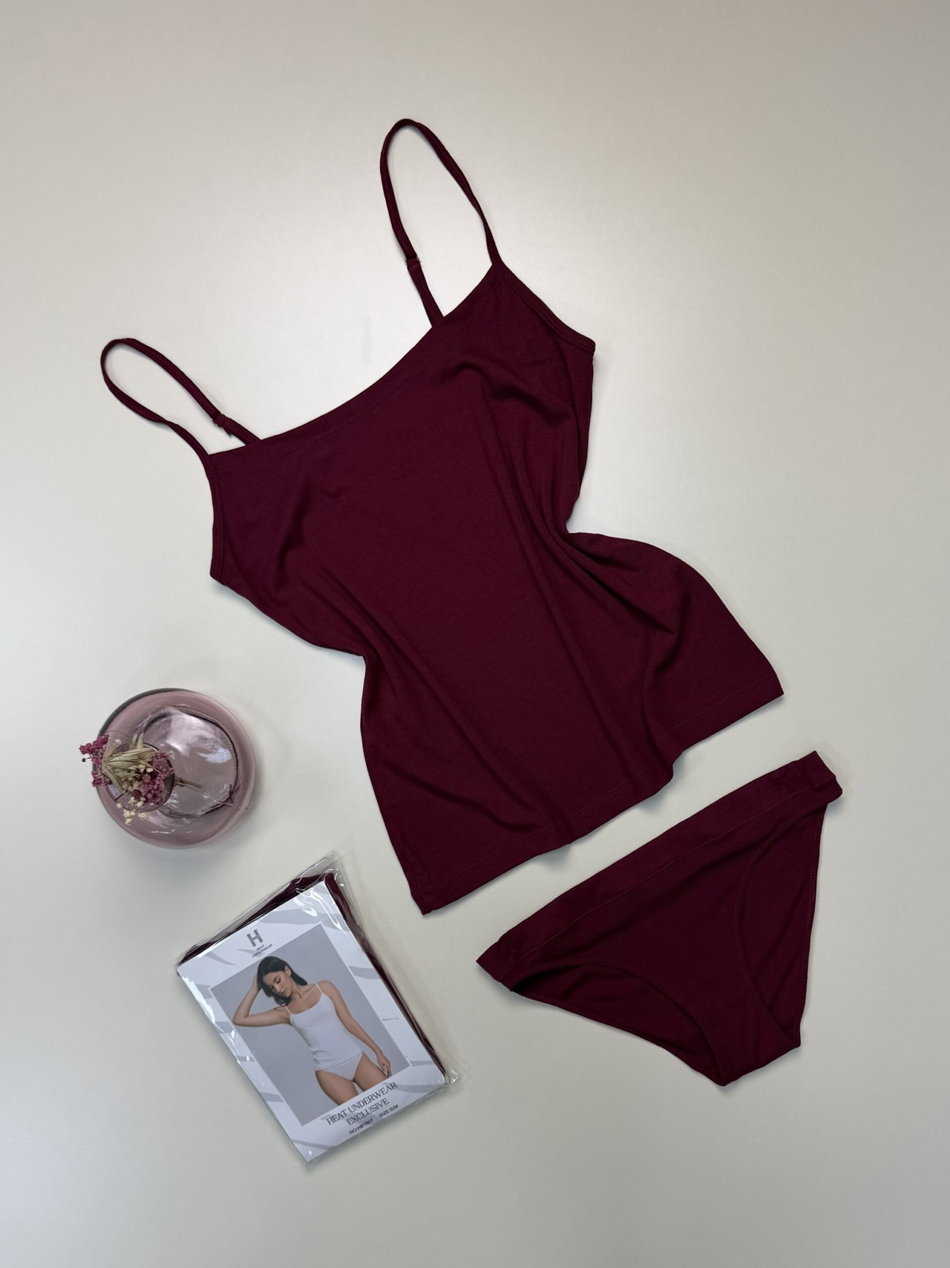 Tricot de peau + bas " Bordeaux " - H -