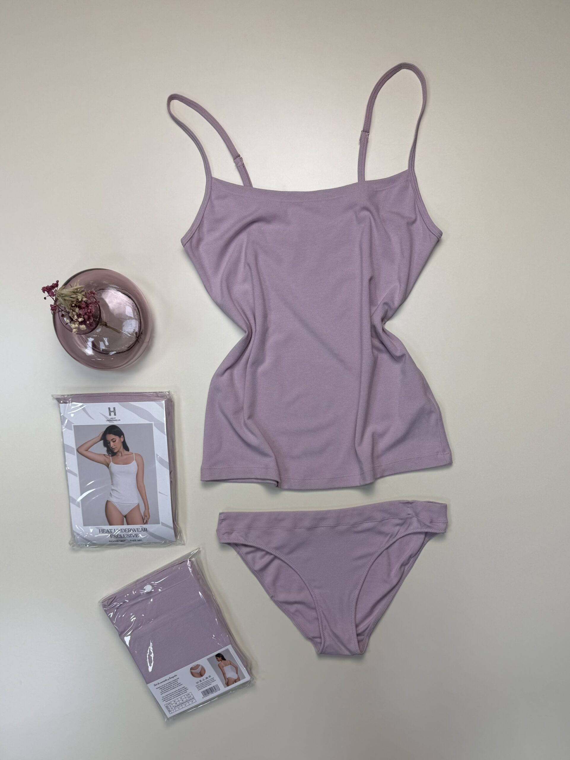 Tricot de peau + bas " Rose " - H - – Image 2