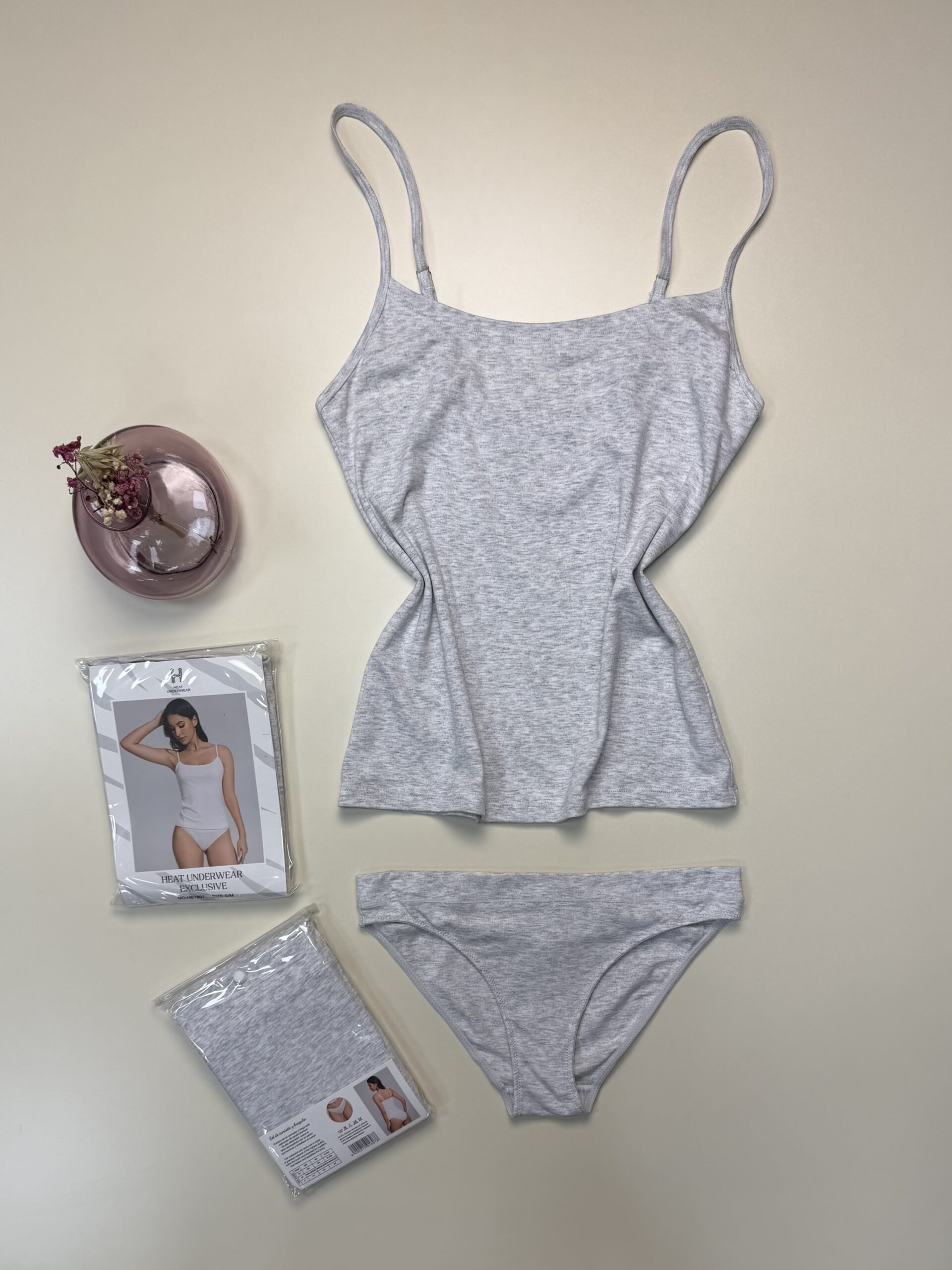 Tricot de peau + bas " Gris " - H - – Image 2