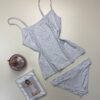 Tricot de peau + bas " Gris " - H -