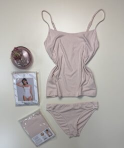 Alternative view of Tricot de peau + bas " Beige " - H -