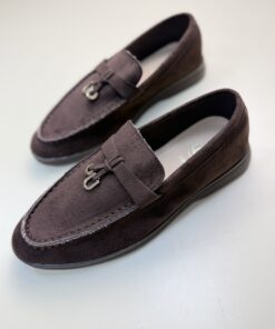 Alternative view of Mocassin en daim " Brown "