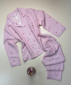 Pyjama manche longue boutonnée " à motif / à rayure "