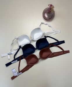 Alternative view of Pack de 3 soutiens gorge PRIMARK push up  " Bleu, Blanc, Brique "