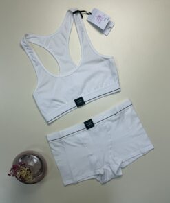 Ensemble 2 pièces - PRIMARK -" White love to lounge "