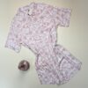 Chemise de nuit demi manche boutonné "Rose"