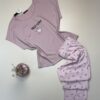 Pyjama demi manche en Coton " Rose " - TRESS -