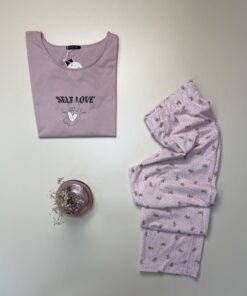 Alternative view of Pyjama demi manche en Coton " Rose "