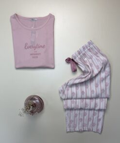 Alternative view of Pyjama pantacourt " bois de Rose " - TRESS -