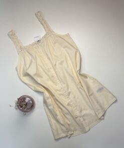 Chemise de nuit 100% Coton " Jaune "