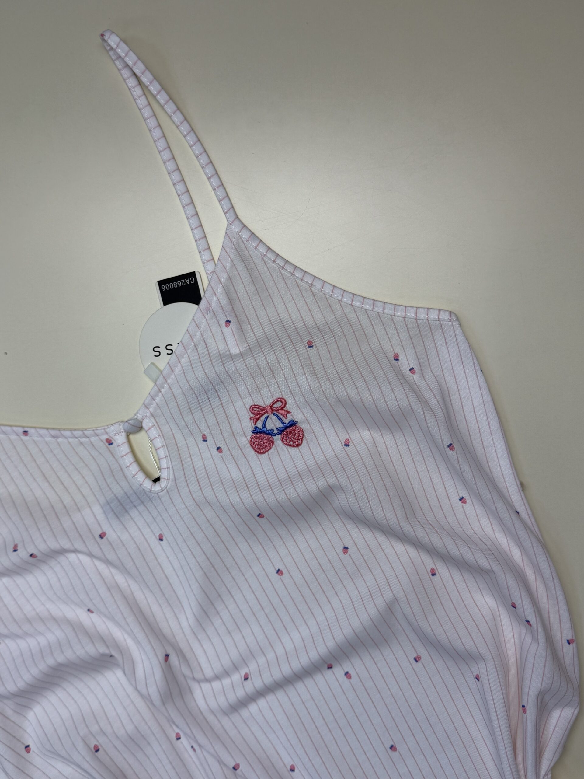 Nuisette en Coton " Rose à rayures " – Image 3