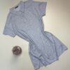 Chemise de nuit boutonnée " Bleu à rayures "