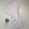 Chemise de nuit boutonnée " Rose à rayures "