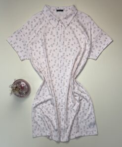 Alternative view of Chemise de nuit boutonnée " Rose à rayures "