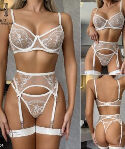 Alternative view of Body - H - en dentelle " Blanc "