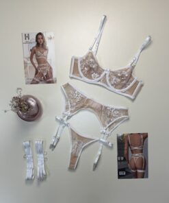 Body - H - en dentelle " Blanc "