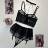 Body - H - en dentelle " Noir "