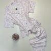 Pyjama boutonnée haut demi manche "Bois de rose à motif" - TRESS -