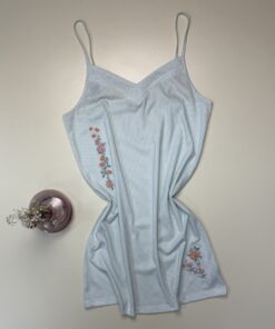 Alternative view of Nuisette en Coton "Vert à rayures"