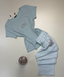 Pyjama demi manche pantalon -TRESS- " Vert "