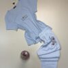 Pyjama demi manche pantalon -TRESS- " Bleu "